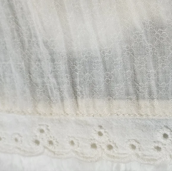 Free People Ivory Strapless Smocked Gauze Maxi Dress Size Small Petite - Picture 4 of 9